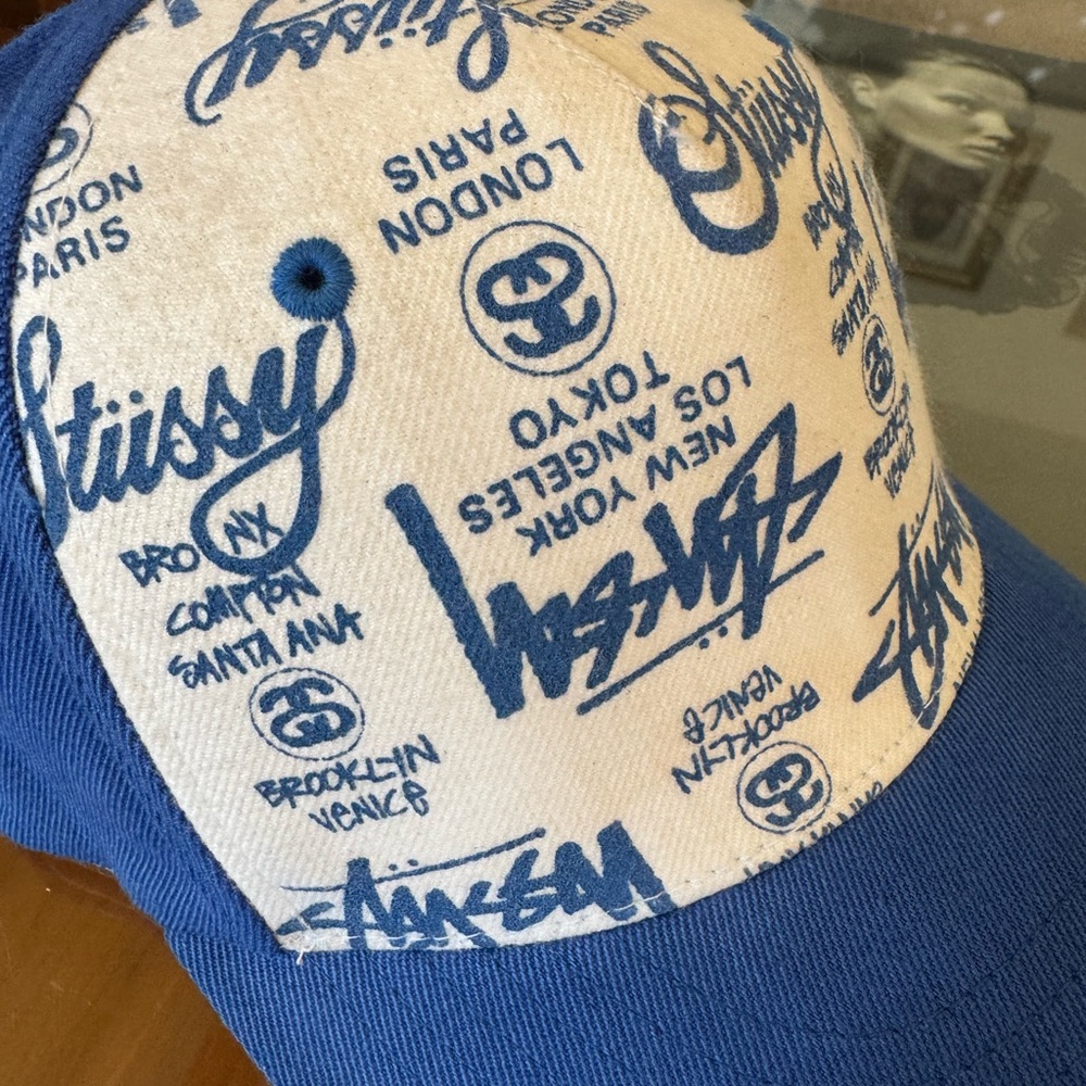 Original Vintage 1990’s Stussy World Tour Fitted Cap Hat Collectible Rare - Picture 4 of 9